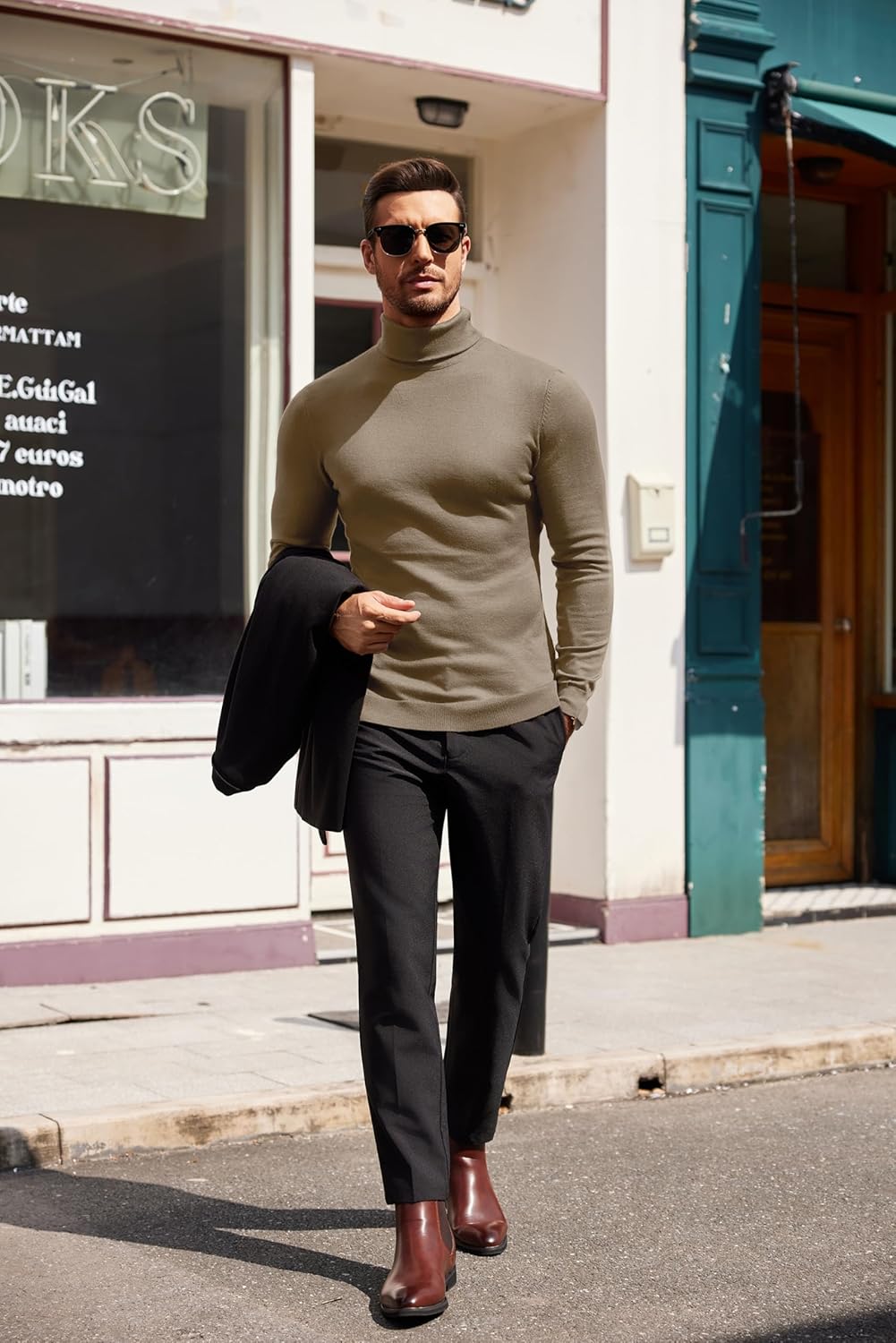 Luciano – Herren Slim Fit Rollkragenpullover