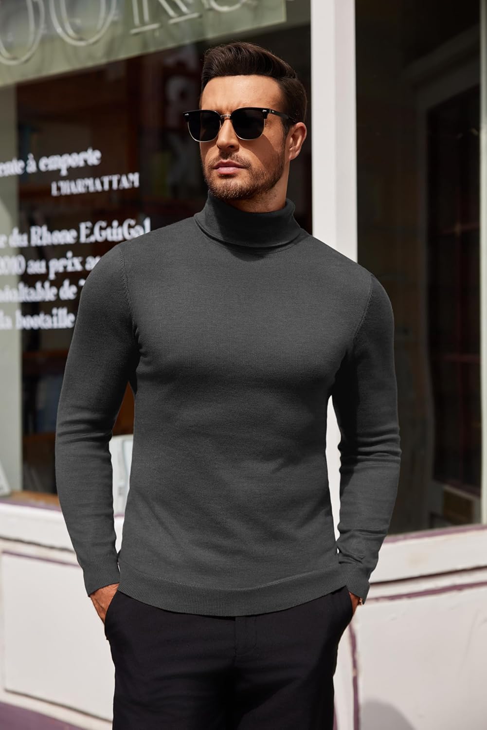 Luciano – Herren Slim Fit Rollkragenpullover