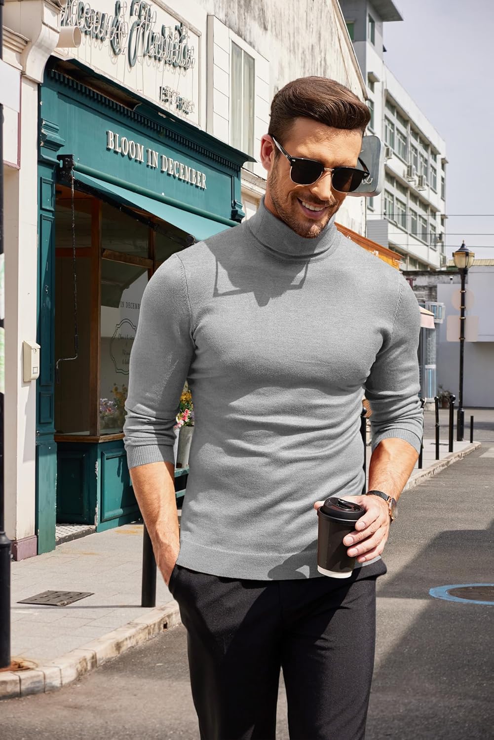 Luciano – Herren Slim Fit Rollkragenpullover