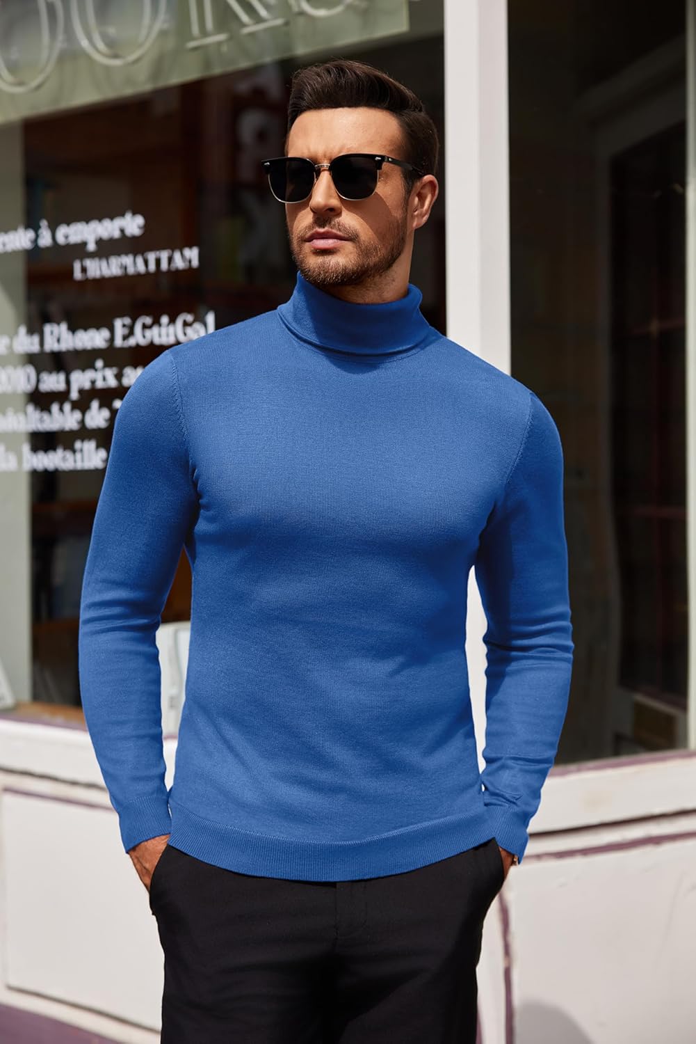 Luciano – Herren Slim Fit Rollkragenpullover