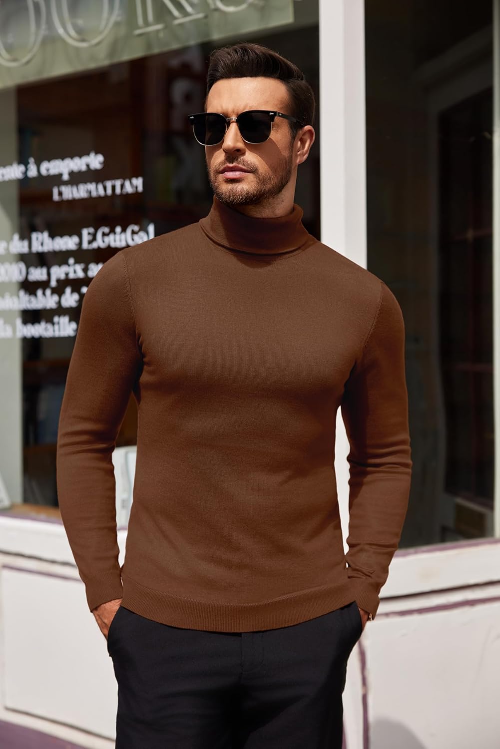 Luciano – Herren Slim Fit Rollkragenpullover