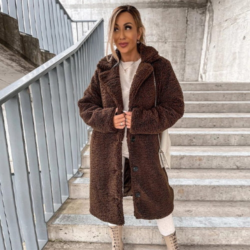 Giovanni – Luxus Komfort Damen Teddy Mantel