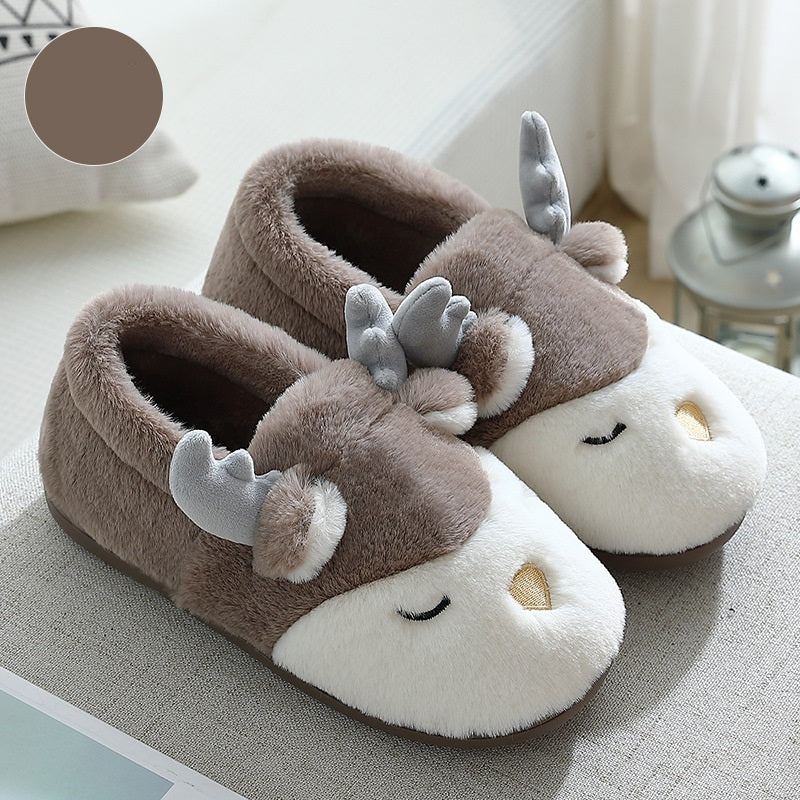 Lucia – Flauschige Rentier Hausschuhe