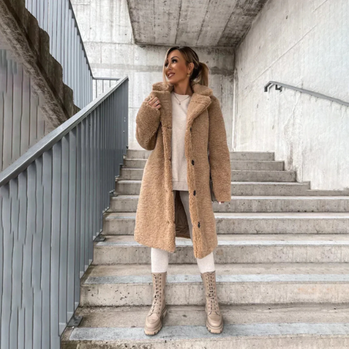 Giovanni – Luxus Komfort Damen Teddy Mantel