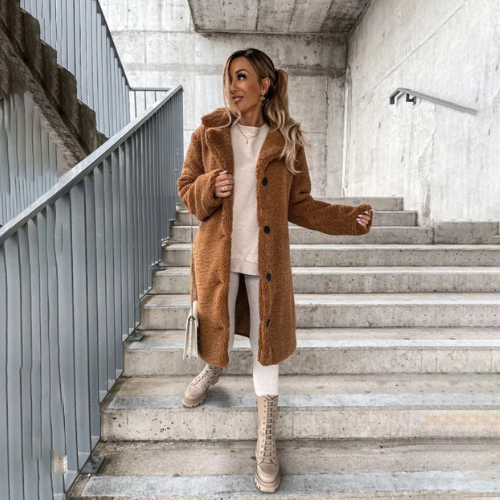 Giovanni – Luxus Komfort Damen Teddy Mantel
