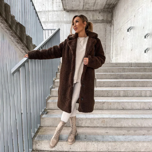 Giovanni – Luxus Komfort Damen Teddy Mantel