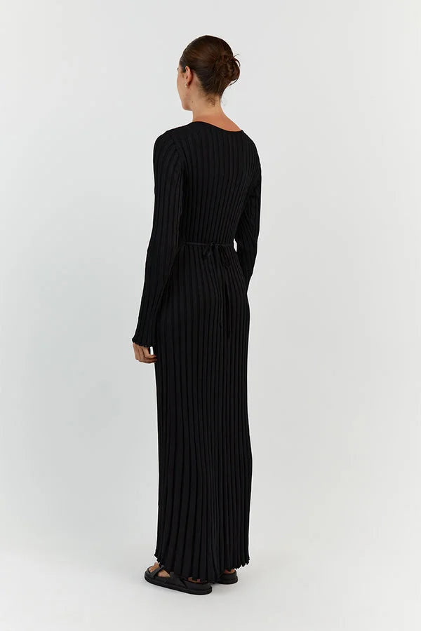 Elena – Luxuriöses Damen Midi-Strickkleid