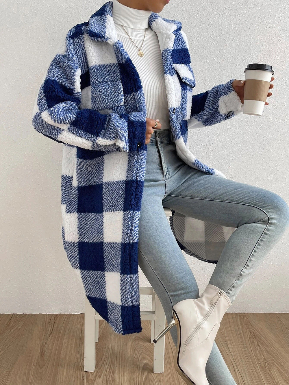 Juliette – Kuschelige Chic Lang geschnittene Sherpa-Jacke