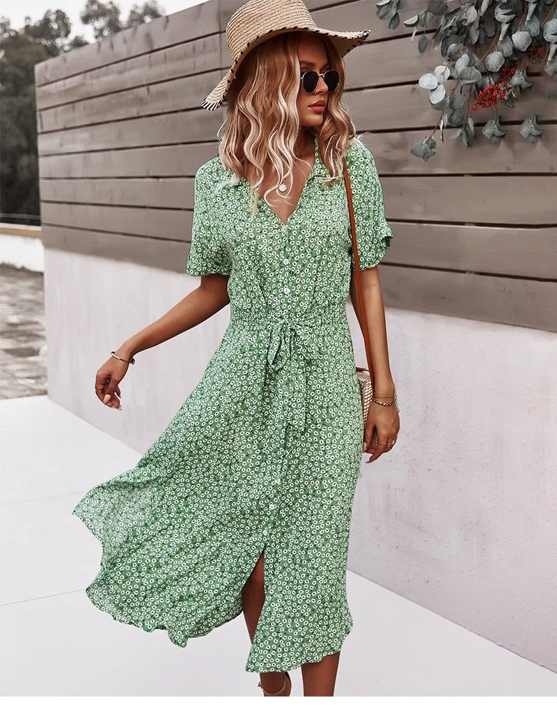 Sofia – Verspieltes Sommerkleid mit Blumenmuster für Damen