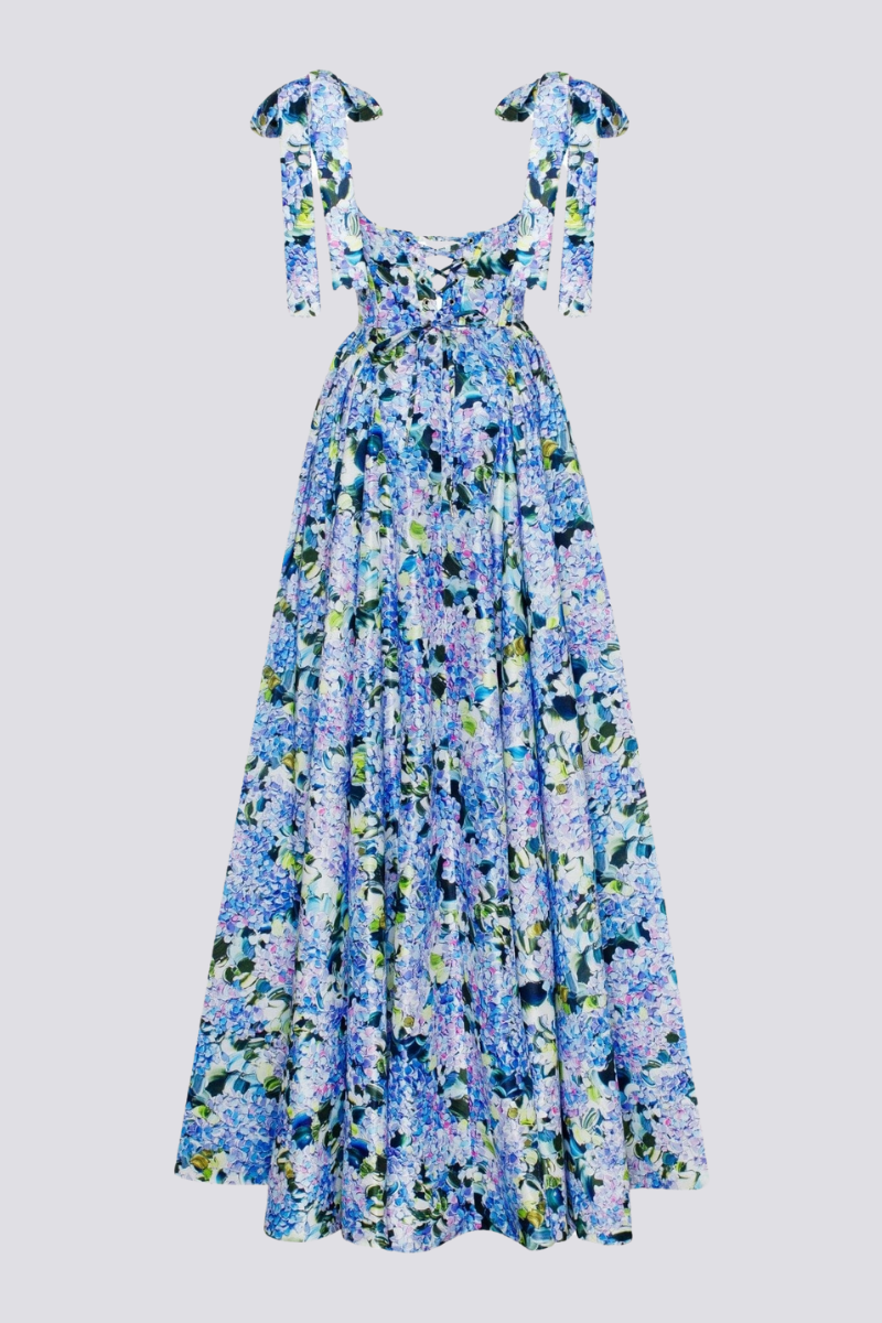 Sofia – Elegantes Maxi-Kleid für Damen mit Hydrangea-Details