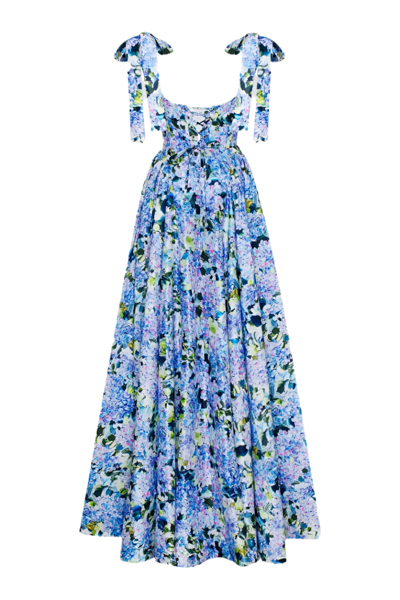 Sofia – Elegantes Maxi-Kleid für Damen mit Hydrangea-Details