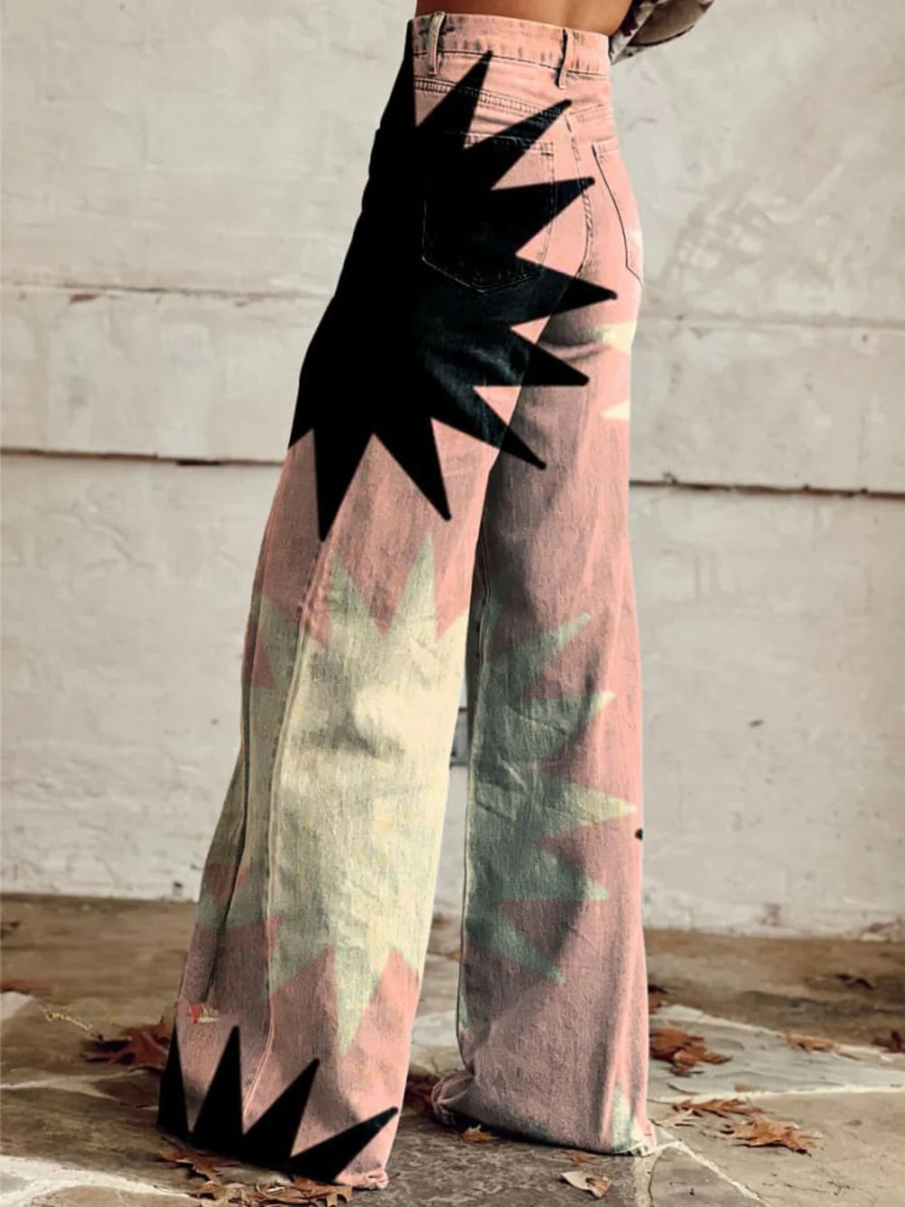 Zarina – Geometrische Baggy-Hose für Damen