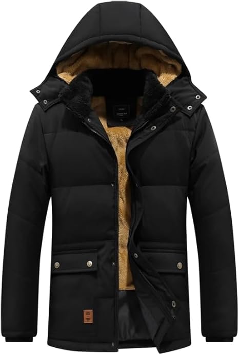 Alessandro – Herren Winter-Pufferjacke mit Kapuze
