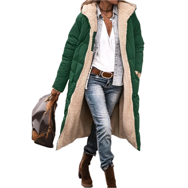 Francesca – Beidseitig Tragbarer Sherpa-Mantel für Damen