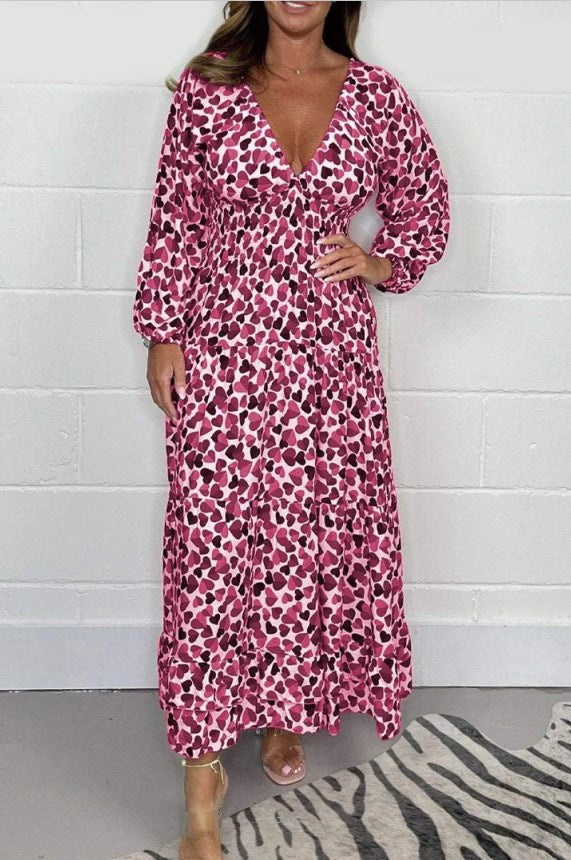 Giulia – Elegantes V-Ausschnitt-Kleid für Damen