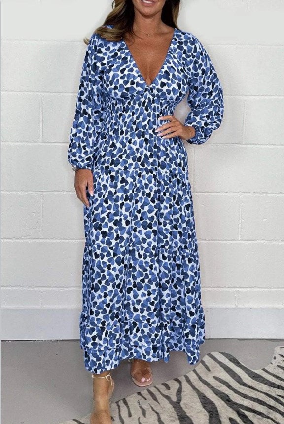Giulia – Elegantes V-Ausschnitt-Kleid für Damen