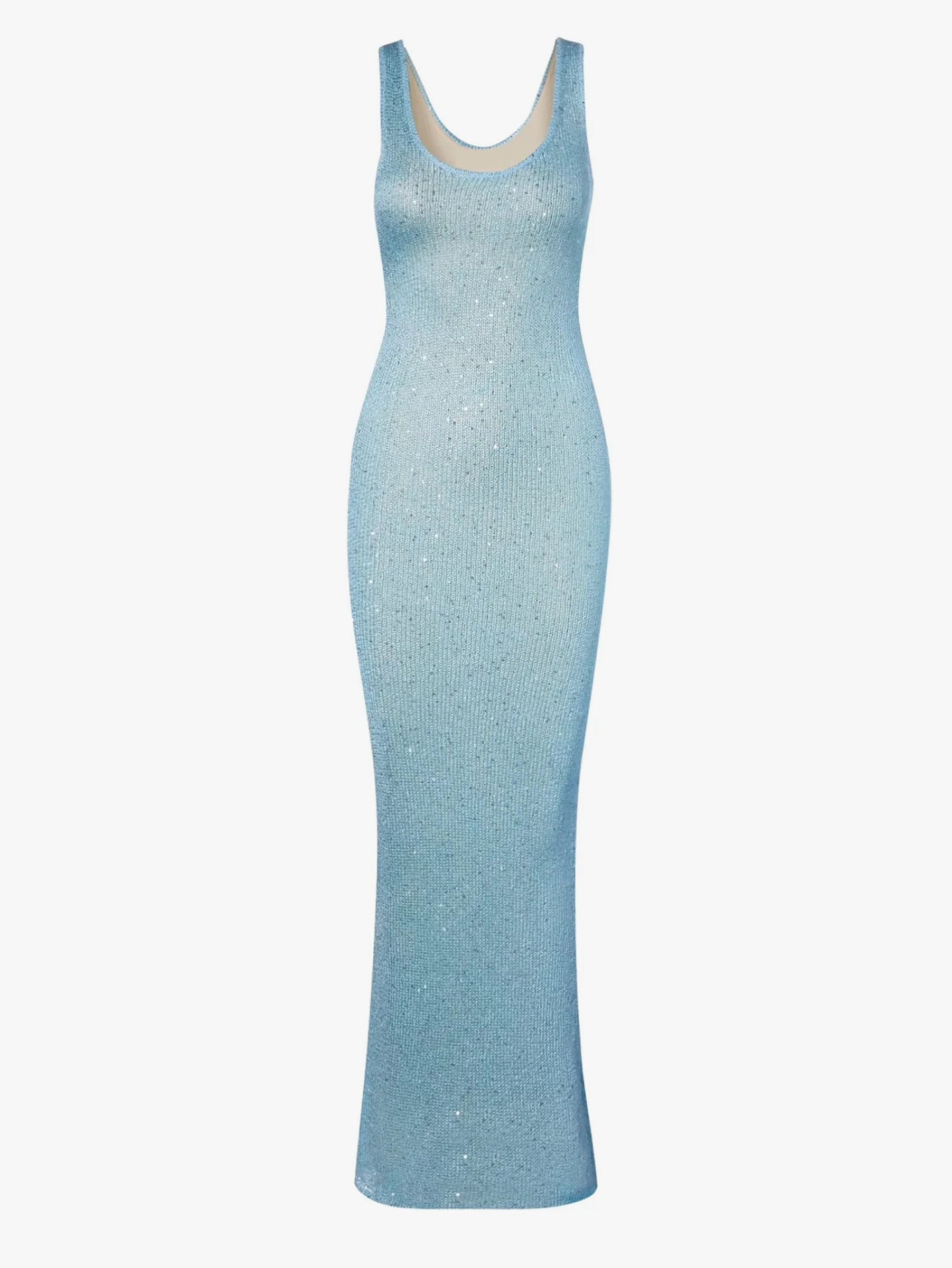 Lena – Elegantes Cyan Midikleid