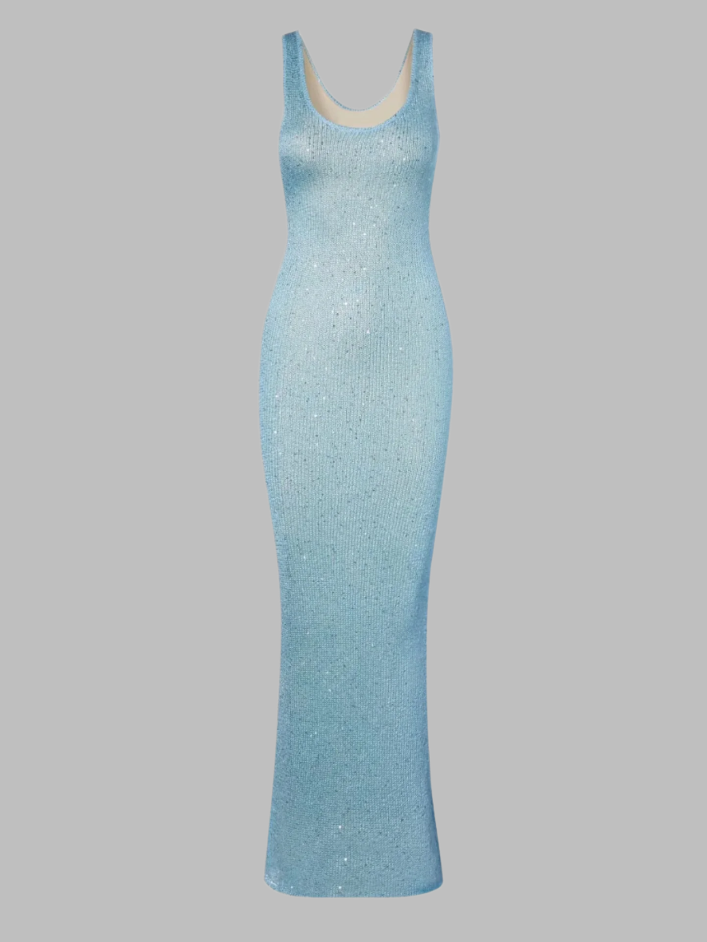 Lena – Elegantes Cyan Midikleid