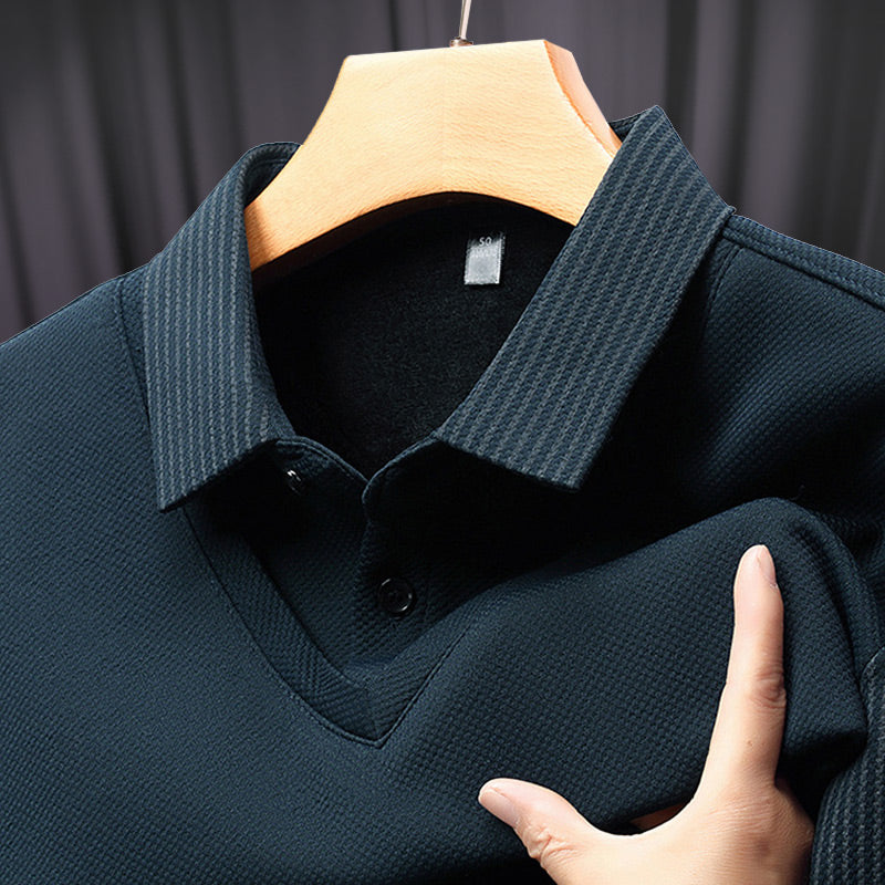 Rafael – Premium Herren-Strickhemd mit Bündchen