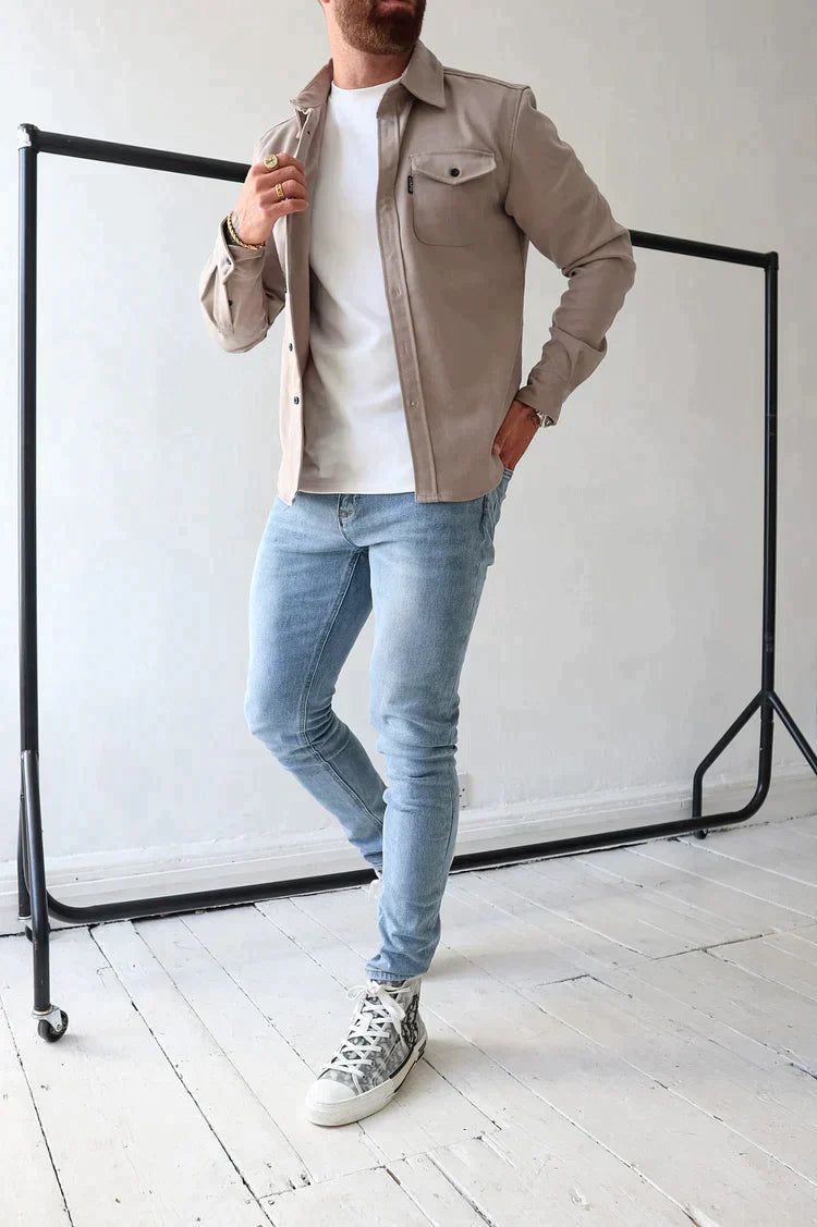 Giovanni – Hofmann Hemdjacke mit Knopfleiste für Herren