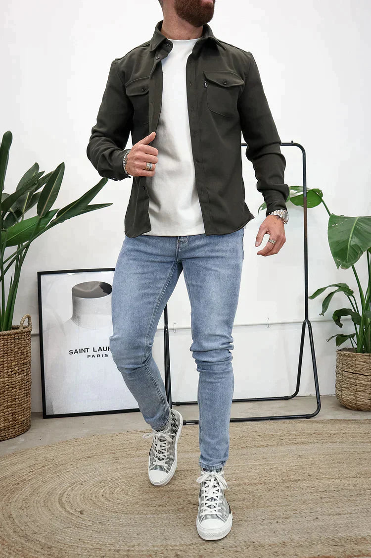 Giovanni – Hofmann Hemdjacke mit Knopfleiste für Herren