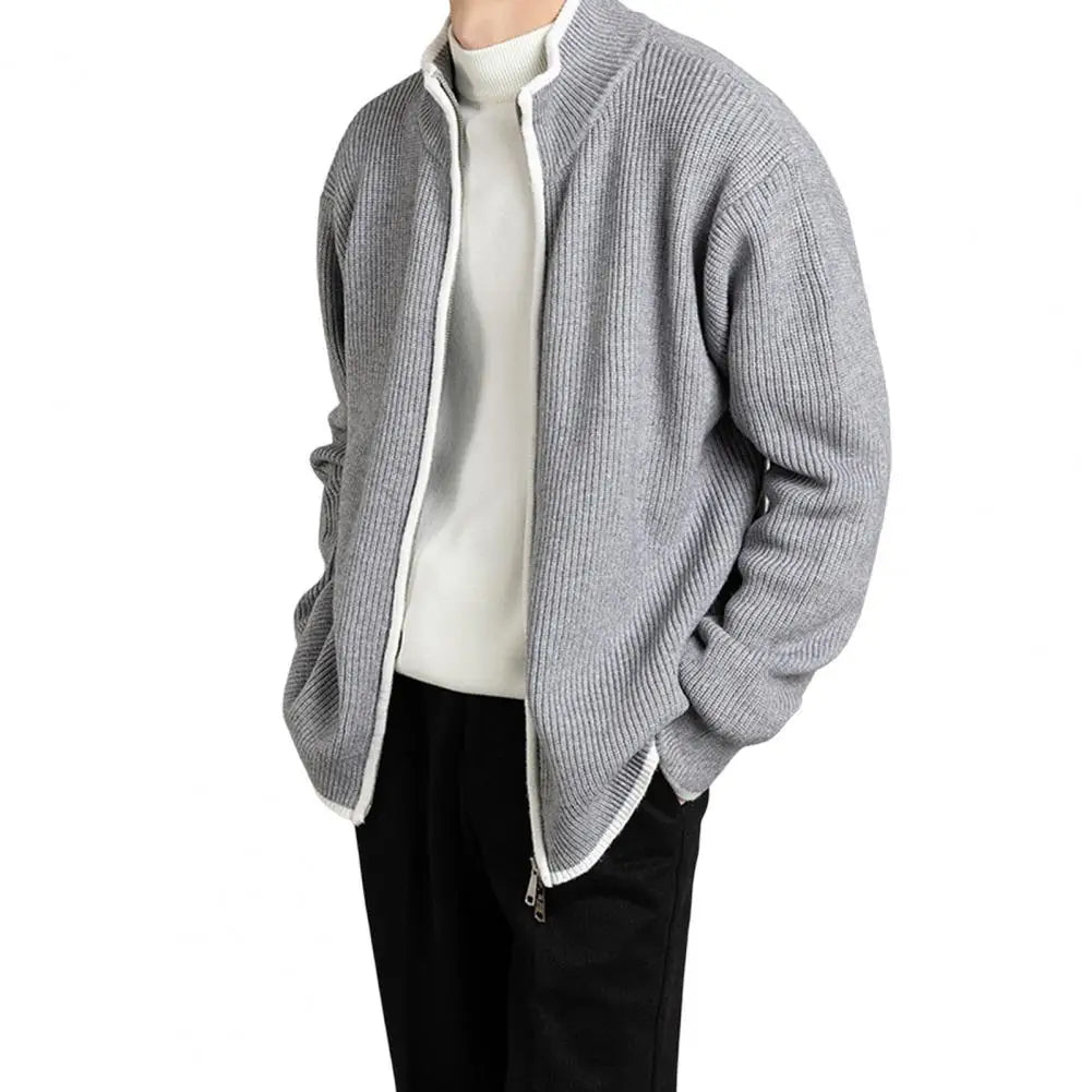 Leonardo – Luxuriöser Strickpullover mit Reißverschluss für Herren