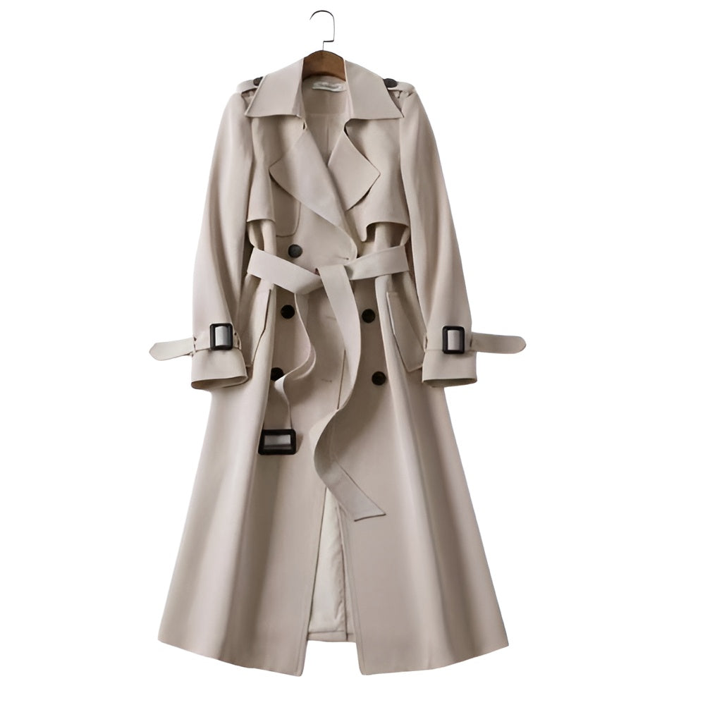 Caterina – Eleganter Damenmantel mit Doppelknopfreihe