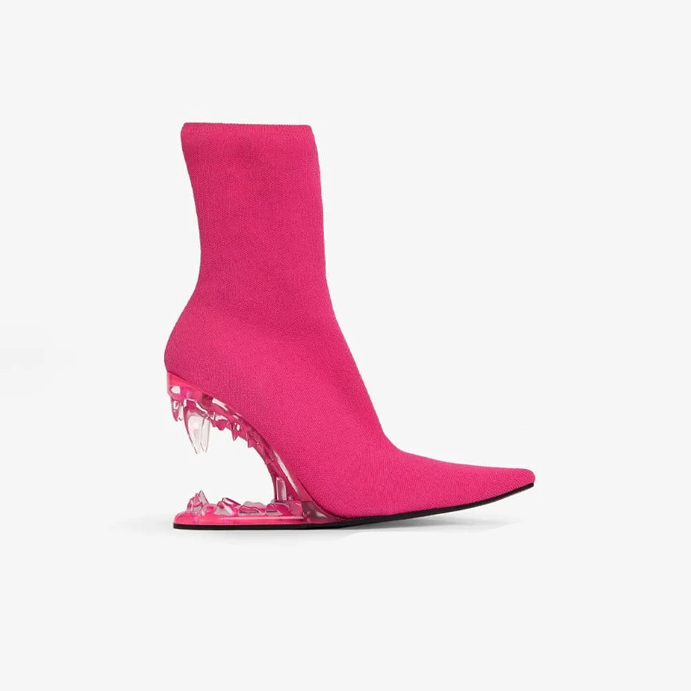 Isabella – Stiefeletten mit spitzer Zehenpartie und auffälligem Zähnchen-Detail für Damen