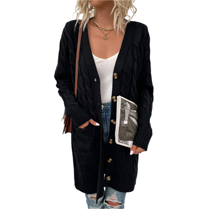 Marissa – Strickjacke mit Zopfmuster für Damen
