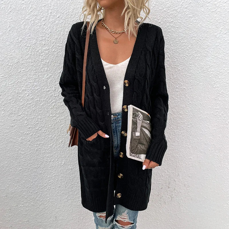 Marissa – Strickjacke mit Zopfmuster für Damen