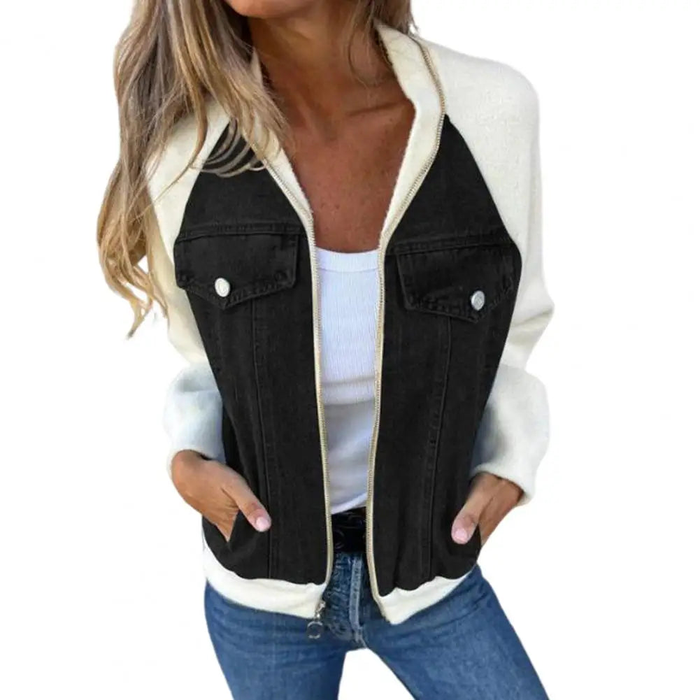 Isabella – Damen-Jacke mit Kapuze und Colorblock-Design