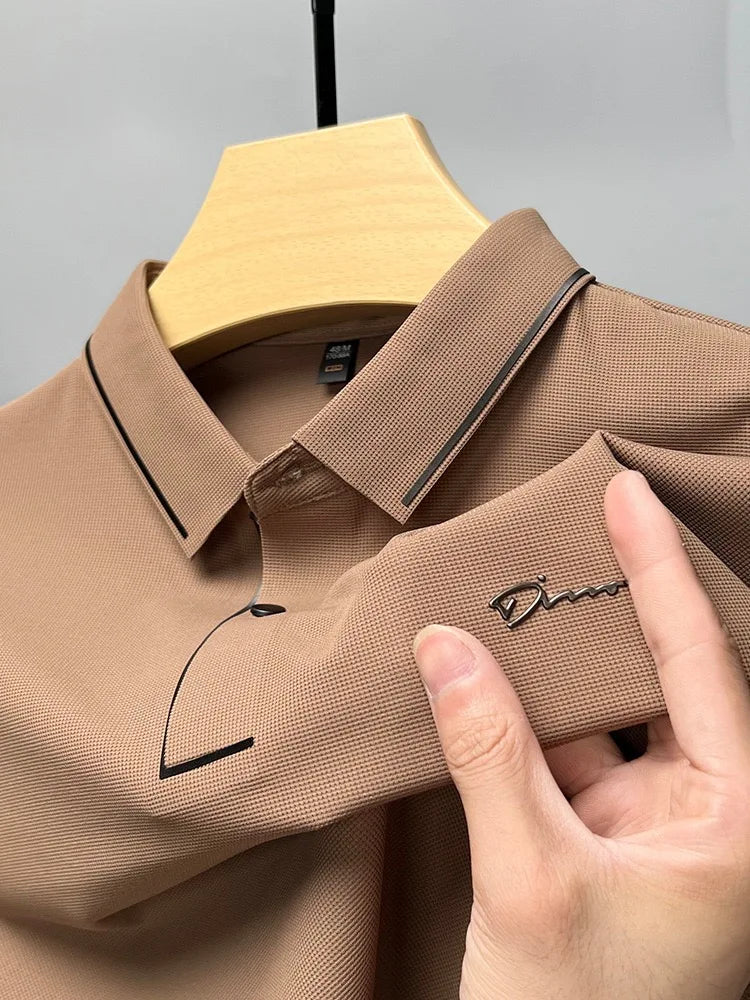 Luca – Premium Eisseide Polo-Shirt für Herren