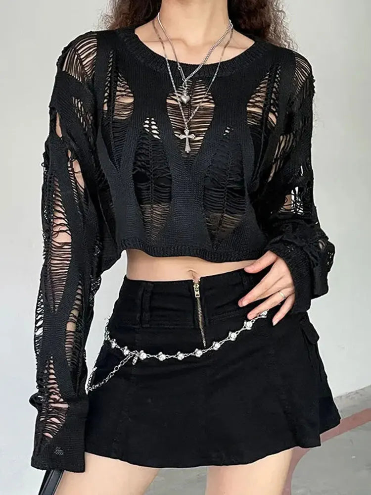 Isabella – Sexy Strickshirt mit langen Ärmeln für Damen