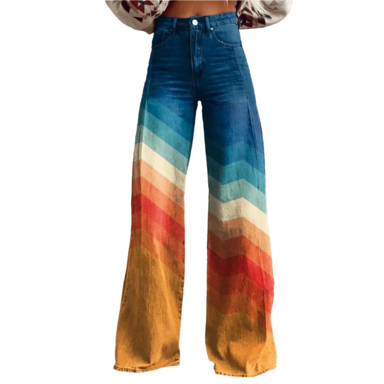 Luna – High-Waist Damen Weite Beinform Hosen