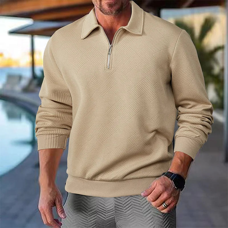Carlos – Stylisches Herren Casual Zip Polo-Shirt