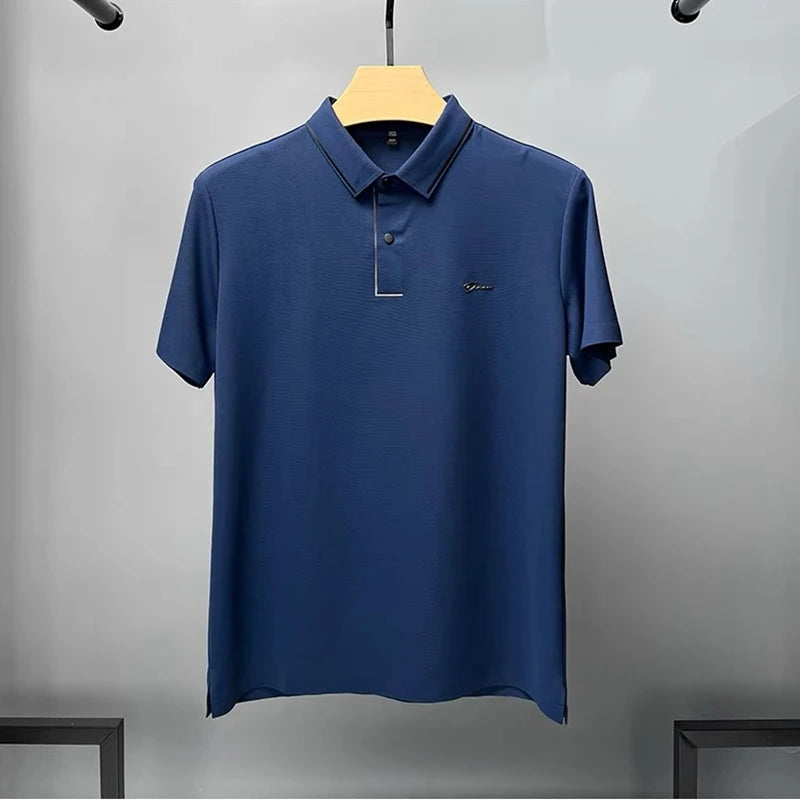 Luca – Premium Eisseide Polo-Shirt für Herren