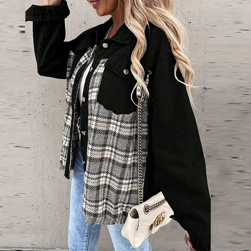 Isabelle – Karierte QuadroElegante Strickjacke für stilvolle Winterabende für Frauen
