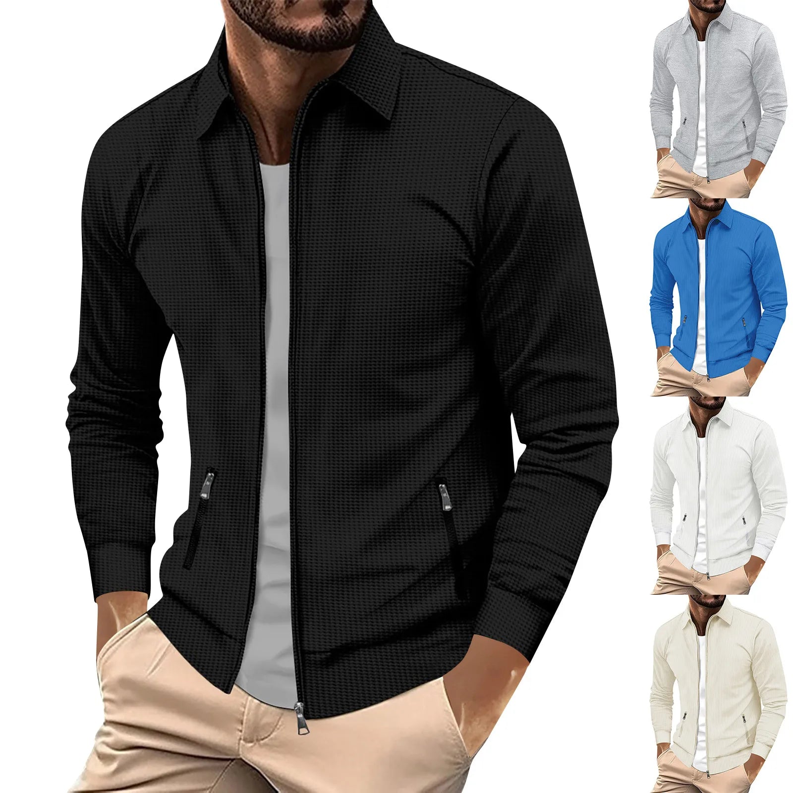 Thomas – Slim-Fit Herren-Waffeljacke