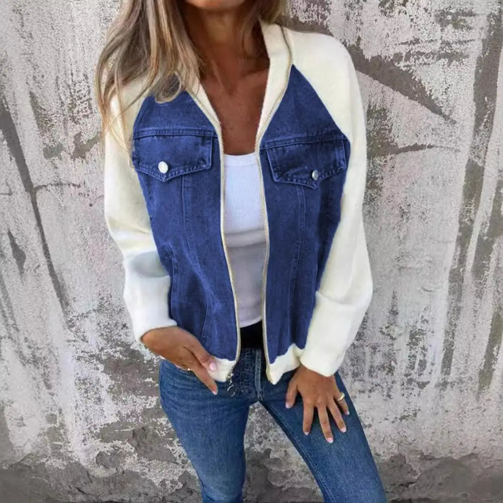 Isabella – Damen-Jacke mit Kapuze und Colorblock-Design