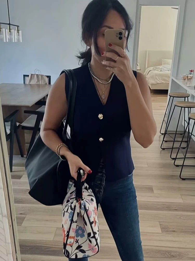 Via – Elegante Strick-Slim-Westen für Damen