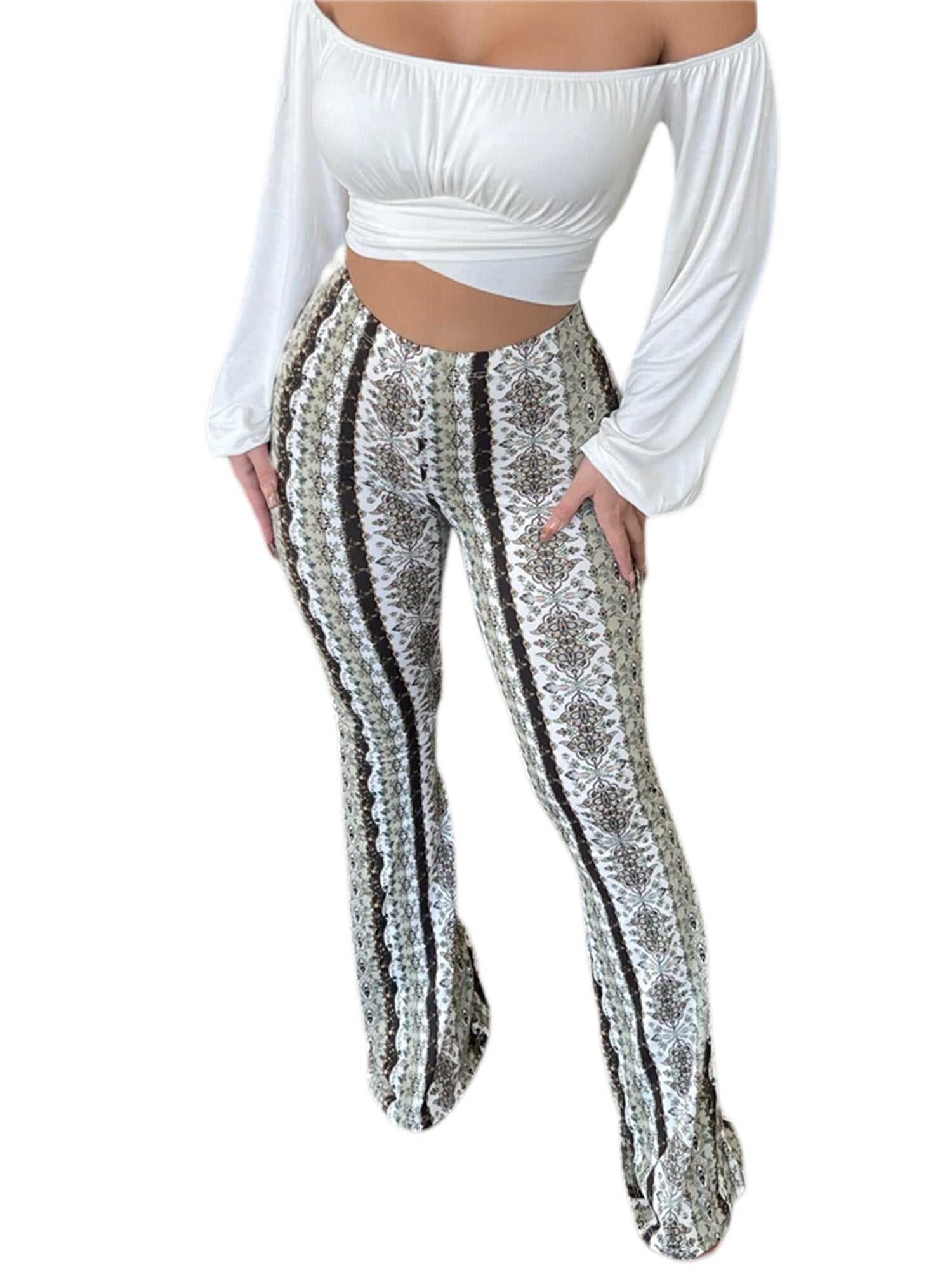 Daphne – Florale High-Waist Schlaghose für Damen