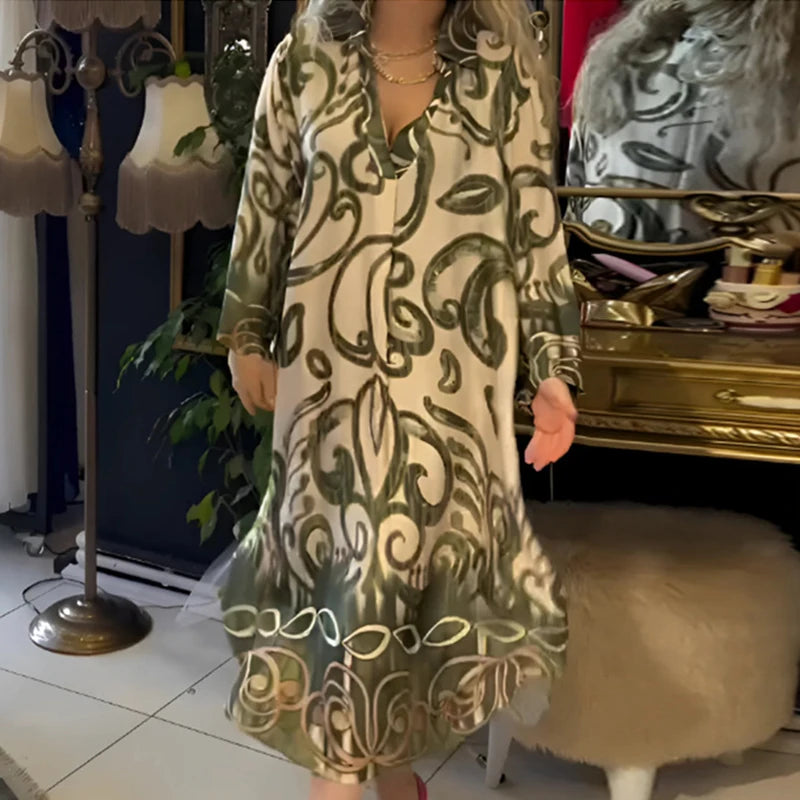 Bianca – Vintage-inspiriertes Boho-A-Linie Maxikleid für Damen