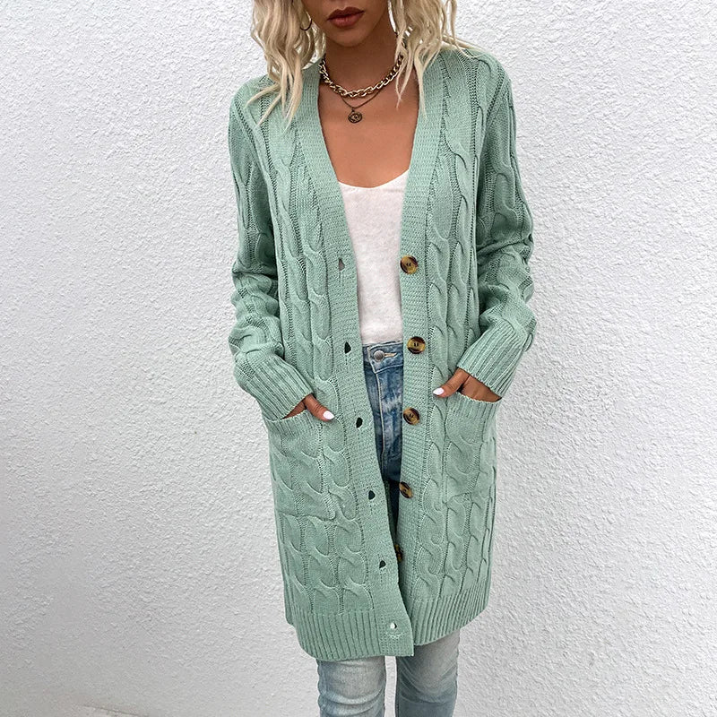 Marissa – Strickjacke mit Zopfmuster für Damen