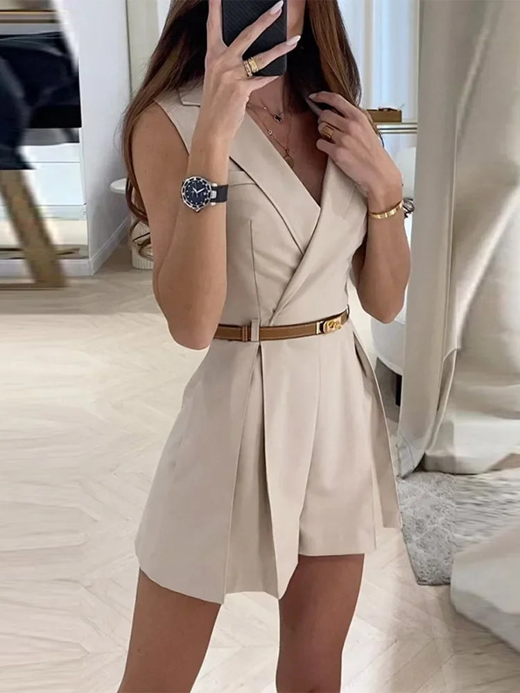 Mila – Eleganter Ärmelloser Jumpsuit für Damen