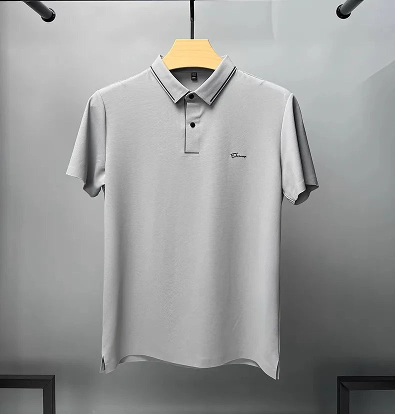 Luca – Premium Eisseide Polo-Shirt für Herren