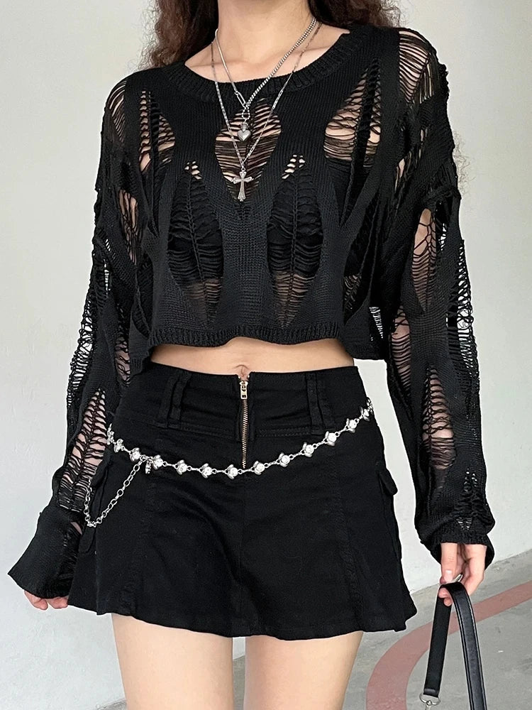 Isabella – Sexy Strickshirt mit langen Ärmeln für Damen