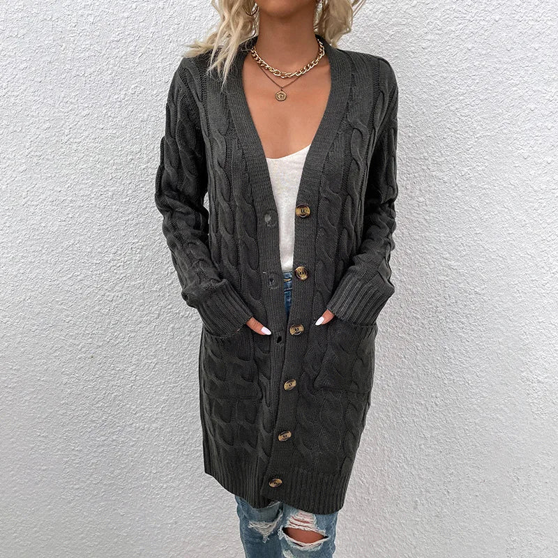 Marissa – Strickjacke mit Zopfmuster für Damen