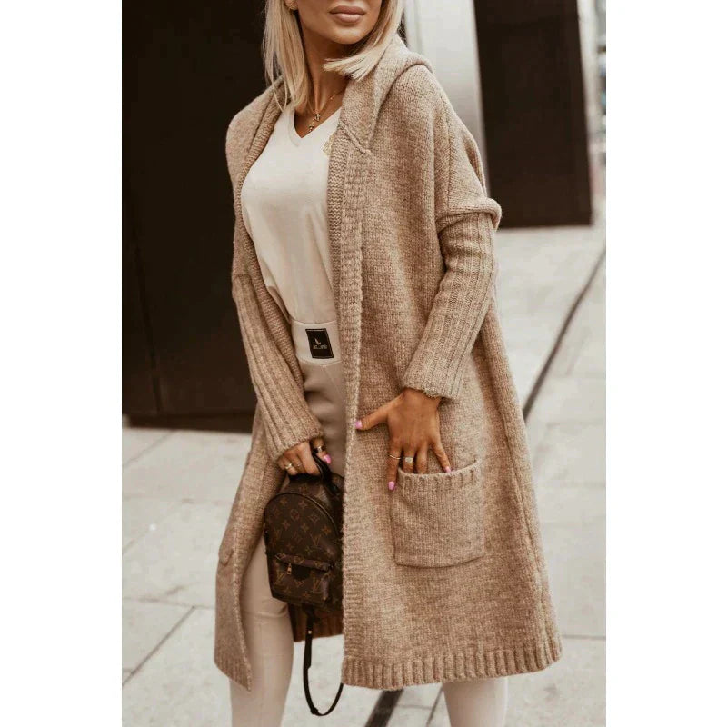 Giovanna – Luxuriöse Damen Lang Strickjacke