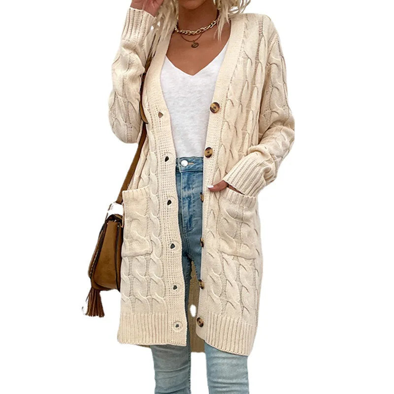 Marissa – Strickjacke mit Zopfmuster für Damen