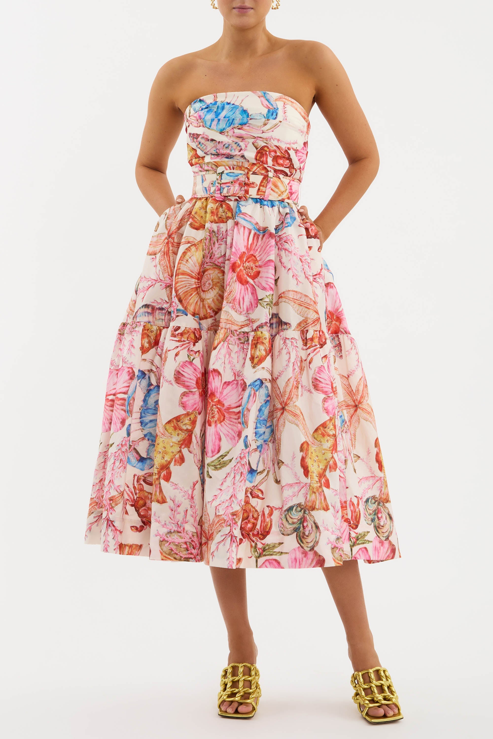 Bianca – Elegantes Trägerloses Midi-Kleid für Damen